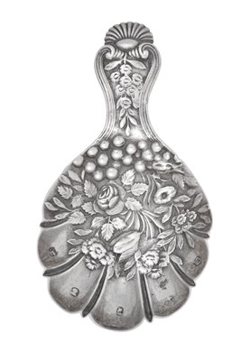 Lot A George IV Silver Caddy-Spoon