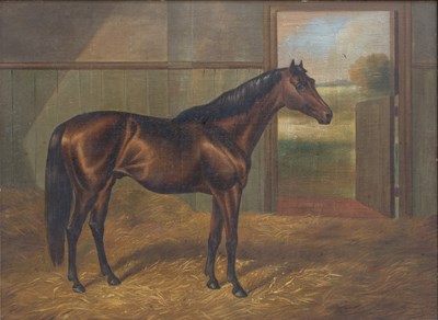 Lot 1012 - British School (19th Century) Bay horse in...
