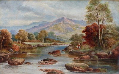 Lot 1089 - J. W. Smith (20th Century) River landscape...