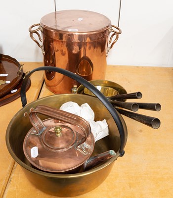 Lot 269 - A Large 19th Century Lidded Copper Urn,...