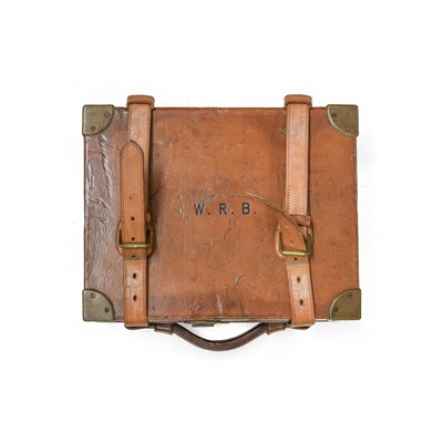 Lot 354 - A Brass Bound Leather Cartridge Case by Army &...