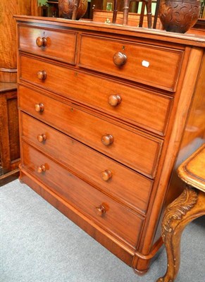 Lot 531 - A Victorian mahogany five height chest of drawers