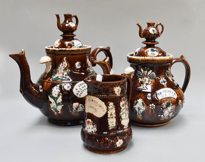 Lot 228 - A Collection of Bargeware Pottery, comprising...