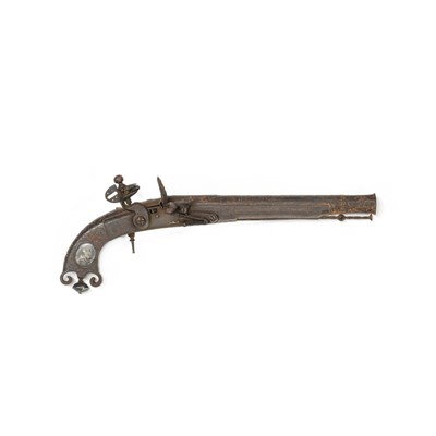 Lot 395 - An 18th Century Scottish Flintlock Blued Steel...
