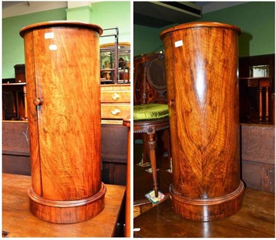 Lot 534 - A pair of Victorian cylinder pot cupboards