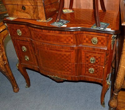 Lot 539 - French side cabinet with chequer board inlay and gilt metal mounts