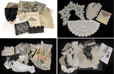 Lot 2168 - Assorted Lace, hand and machine made lace...