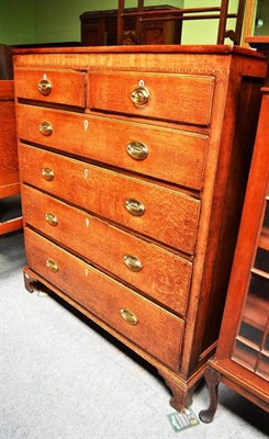 Lot 544 - Georgian oak chest of drawers