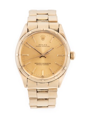 Lot 2144 - Rolex: A 14 Carat Gold Automatic Centre...