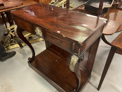 Lot 1325 - A 19th Century Mahogany Two-Drawer Console...