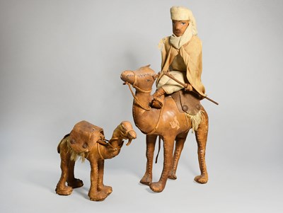 Lot 181 - A Stitched Leather Model of an Arabian Camel...