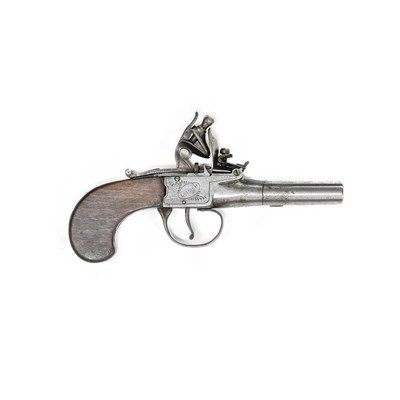 Lot 389 - A 19th Century Flintlock Pocket Pistol, the...