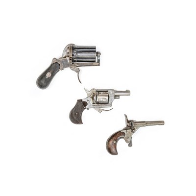 Lot 390 - A 19th Century Pinfire Six Shot Pepperbox...