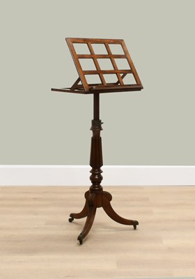Lot 289 - A Regency Mahogany Reading or Music Stand, in...