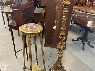 Lot 1356 - A Giltwood Standard Lamp Ornamented with...