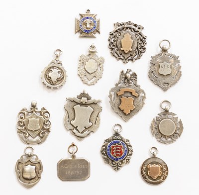 Lot 387 - Thirteen Silver/White Metal Medallions, of...