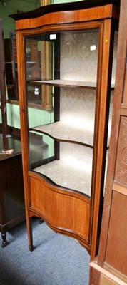 Lot 553 - Edwardian inlaid display cabinet