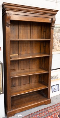 Lot 1297 - A Pair of Reproduction Mahogany Open Bookcases,...
