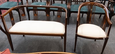 Lot 1344 - An Assembled Edwardian Inlaid Mahogany Thre...