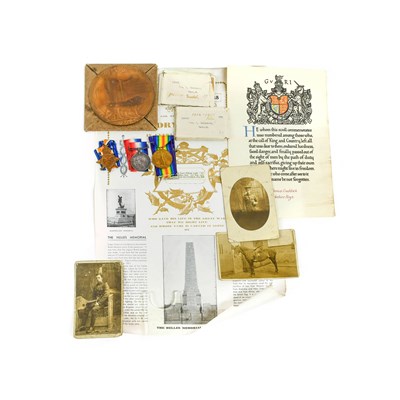 Lot 71 - A First World War Casualty Group, awarded to...