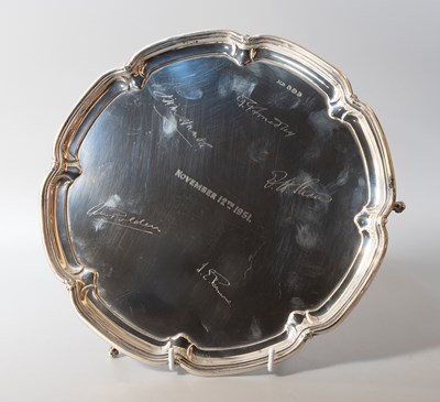 Lot 16 - A George VI Silver Salver, by Gladwin Ltd.,...