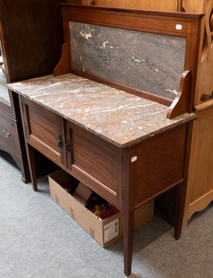 Lot 1320 - An Edwardian Marquetry Inlaid Mahogany Mirror...