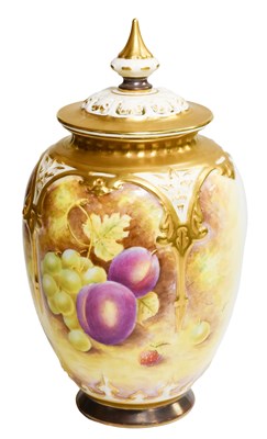 Lot 105 - Royal Worcester Porcelain Potpourri Jar and...