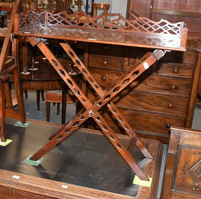 Lot 1362 - A George III Style Mahogany Butlers Tray on...