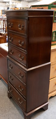 Lot 1325 - A Reproduction Mahogany Chest on Chest, of...