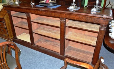 Lot 565 - A partridgewood veneered open bookcase