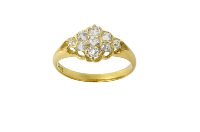 Lot 2359 - A Diamond Cluster Ring set throughout with old...