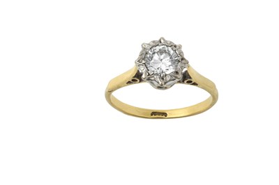 Lot 2338 - A Diamond Solitaire Ring the round brilliant...