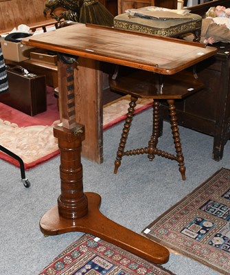 Lot 1279 - A Late Victorian Walnut Reading Stand, bearing...