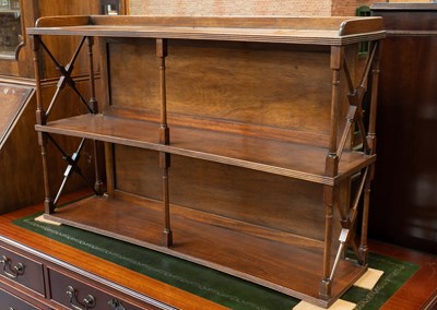 Lot 1326 - A Regency Style Mahogany Two Tier Hanging...