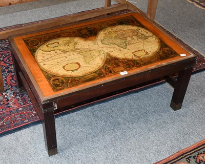 Lot 1259 - A Modern Campaign Style Coffee Table, with...