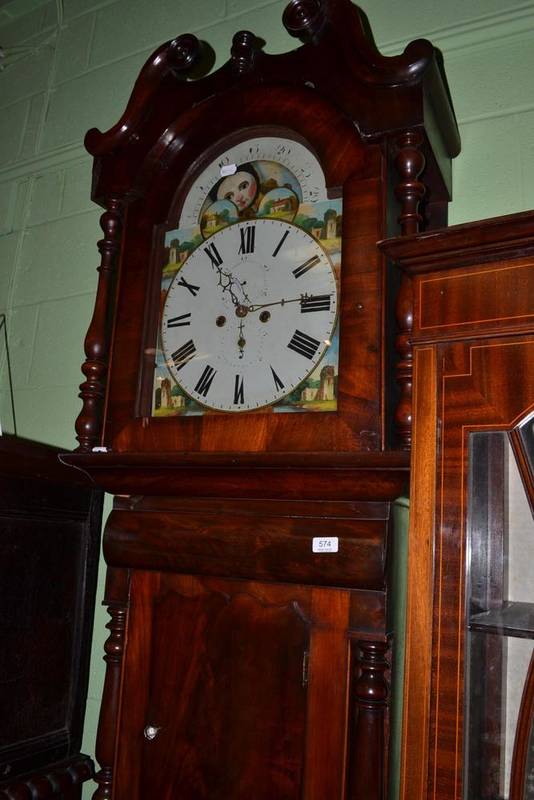 Lot 574 - Eight day longcase clock