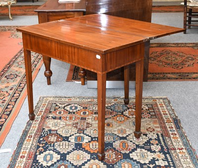 Lot 1270 - A George III Crossbanded Mahogany Fold Over...