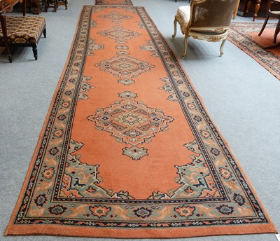 Lot 1099 - Machine Made Runner of Ushak Design, the...