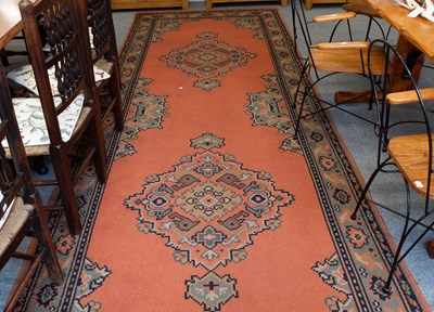 Lot 1100 - Machine Made Runner of Ushak Design, the...