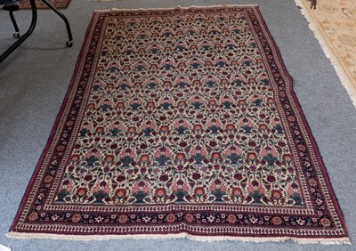 Lot 1111 - Zil-i-Sultan Rug, the ivory field with rows of...