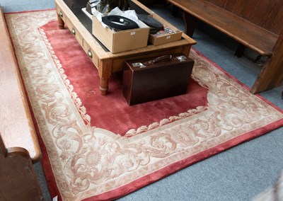 Lot 1114 - Chinese Savonnerie Carpet, the plain...