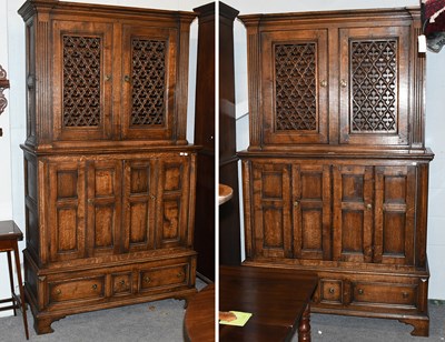 Lot 1383 - A Pair of 20th Century Continental Style Oak...