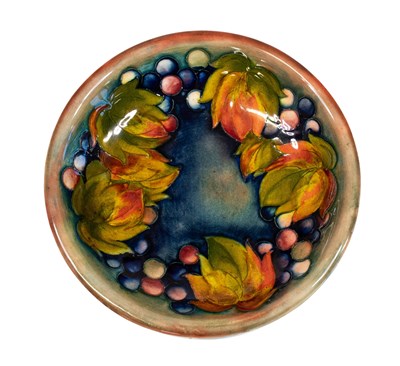 Lot 24 - William Moorcroft (1872-1945): A Flambé Leaf...