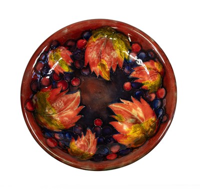 Lot 23 - William Moorcroft (1872-1945): A Flambé Leaf...
