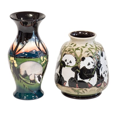 Lot 29 - A Modern Moorcroft Panda Family Pattern Vase,...
