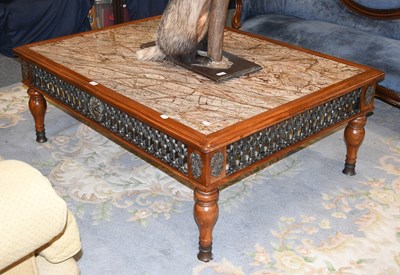 Lot 1238 - A 20th Century Polished Stone Topped Coffee...