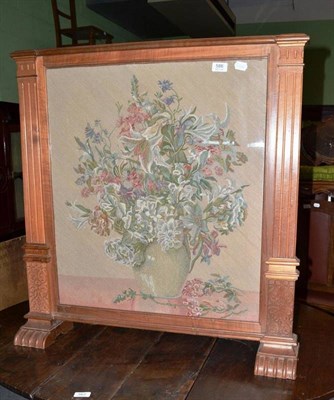 Lot 586 - Large petit point fire screen