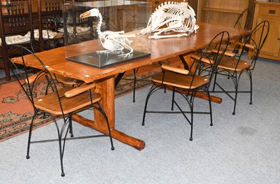 Lot 1264 - A 20th Century Rustic Hardwood Dining Table,...