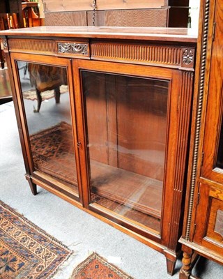 Lot 588 - A mahogany glazed bookcase