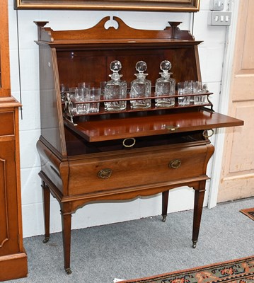 Lot 1258 - An Edwardian Style Inlaid Mahogany Cocktail...